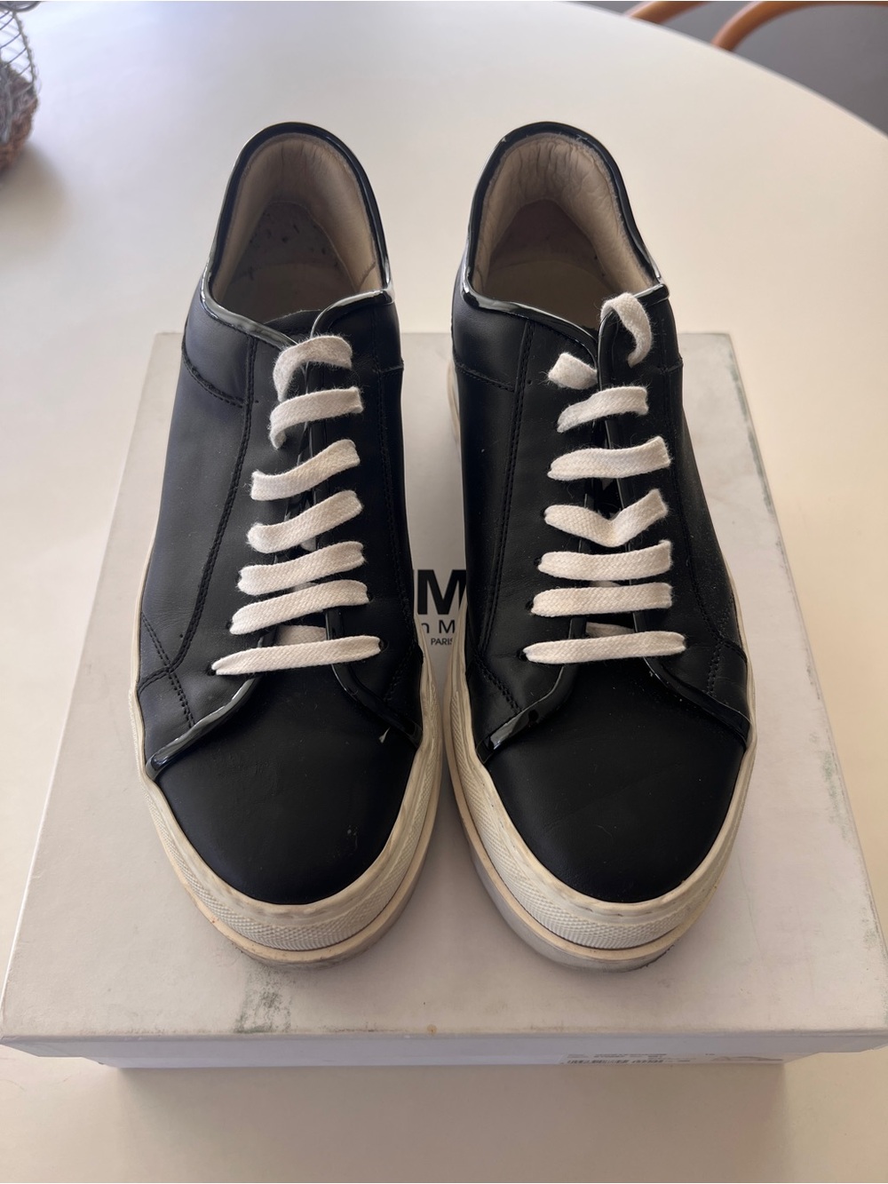 MM6 Maison Margiela platform leather sneakers